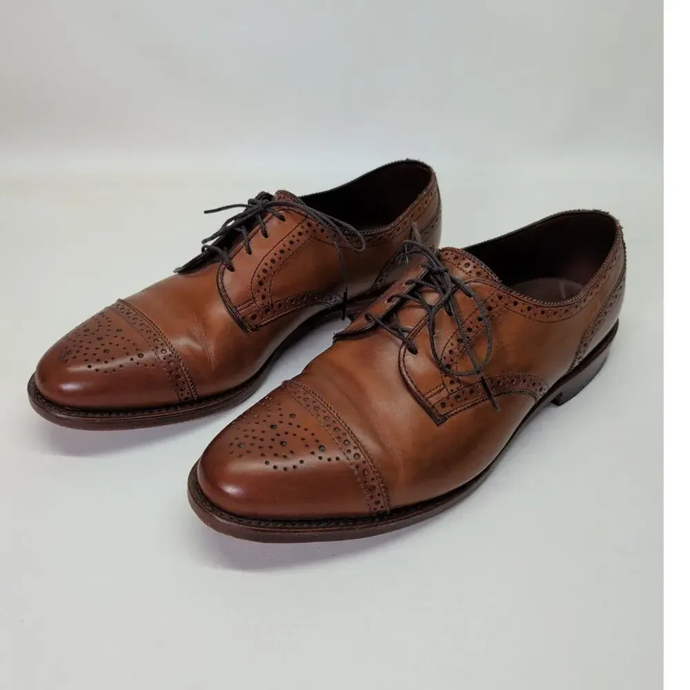 Allen Edmonds Mens Fifth Avenue Strand Cap-toe Oxford Dress Shoe Walnut 9.5 D